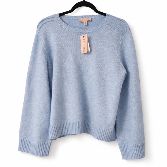 NWT Philosophy Soft Blue Crew Neck Sweater - Picture 2 of 4
